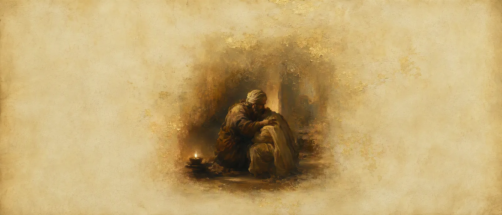 Painterly illuminated-manuscript artwork evoking the Hebrew name Amit: Colleague, companion — the fellow you must not wrong.