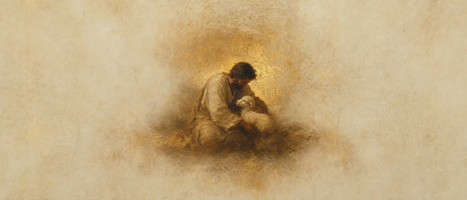 Painterly illuminated-manuscript artwork evoking the Hebrew name Boaz: In him is strength — bo oz.
