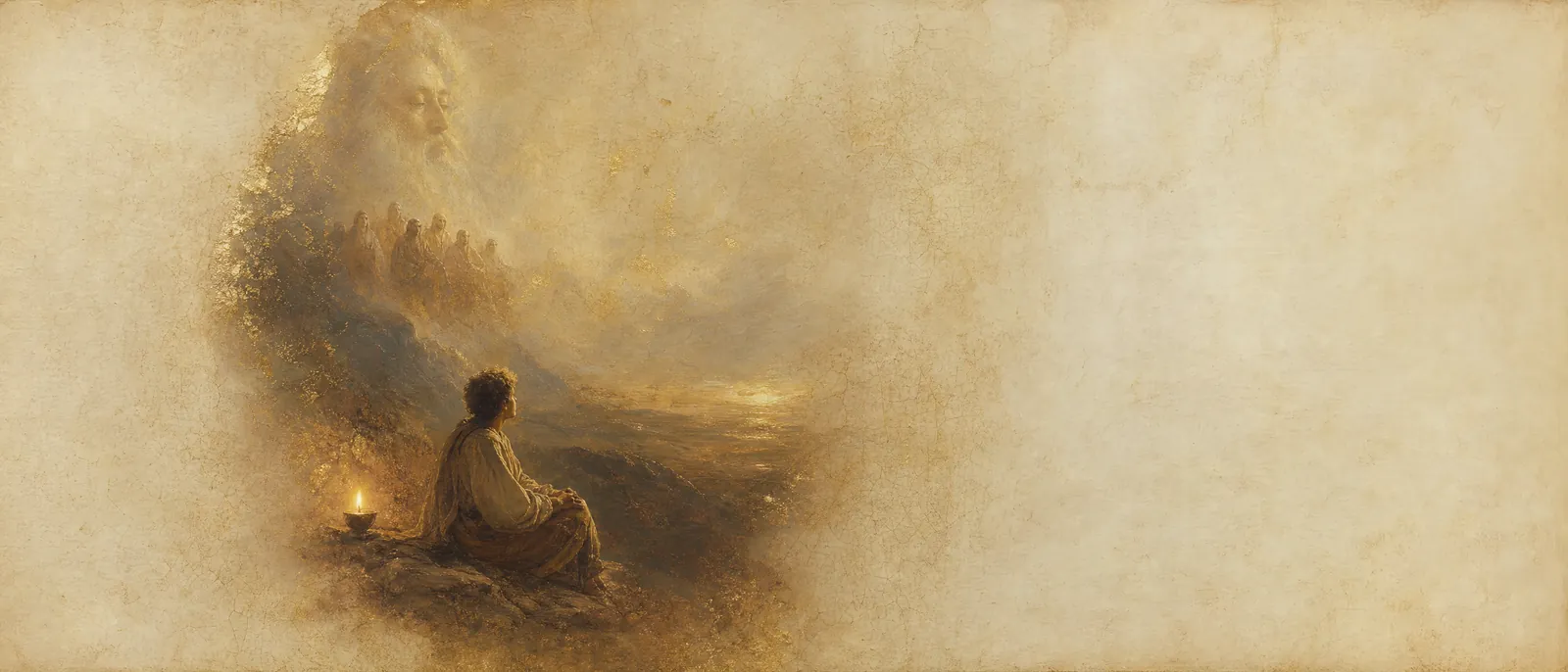 Painterly illuminated-manuscript artwork evoking the Hebrew name Yosef: "He will add" (root י־ס־ף, yasaf).
